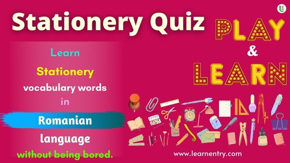 Stationery quiz in Romanian