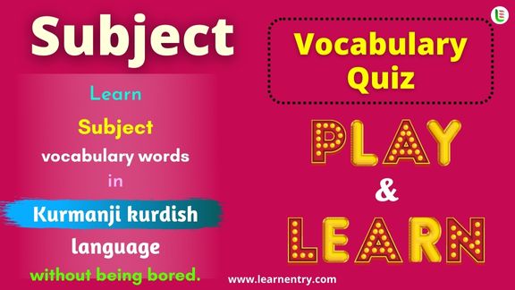 Subject quiz in Kurmanji kurdish