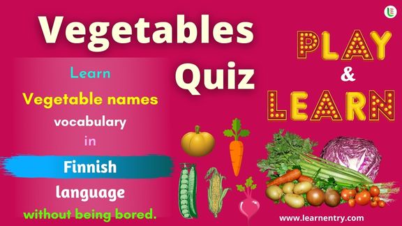 Vegetables quiz in Finnish