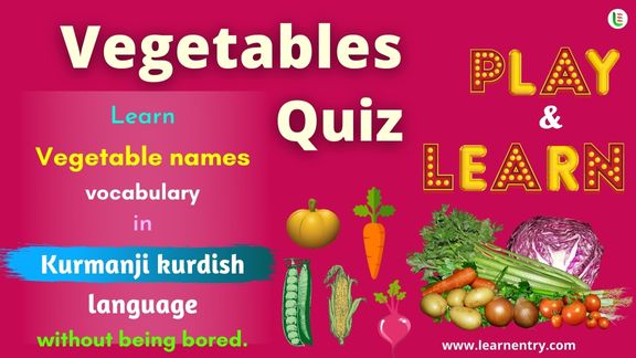 Vegetables quiz in Kurmanji kurdish