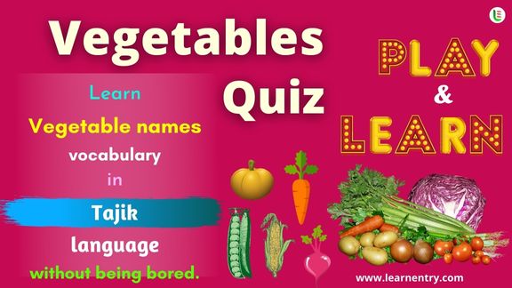 Vegetables quiz in Tajik