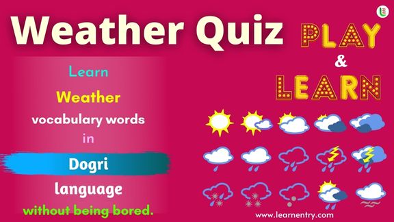 Weather quiz in Dogri