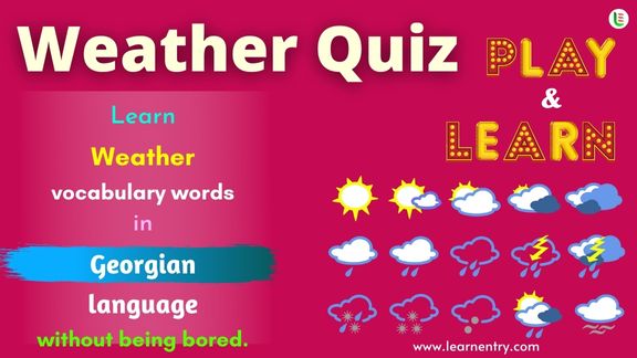 Weather quiz in Georgian