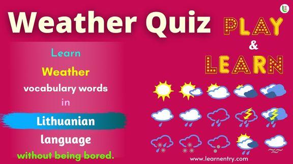 Weather quiz in Lithuanian