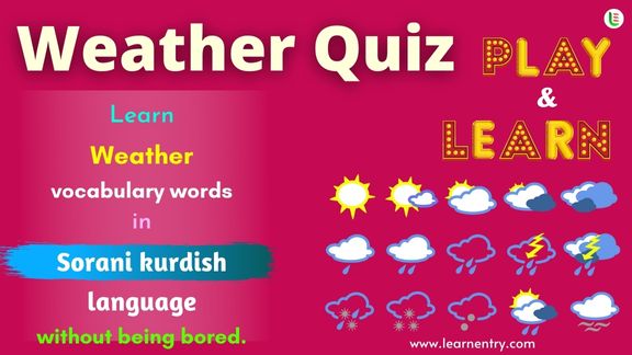 Weather quiz in Sorani kurdish