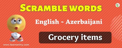 Guess the Grocery items in Azerbaijani