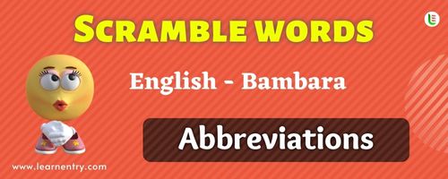Guess the Abbreviations in Bambara