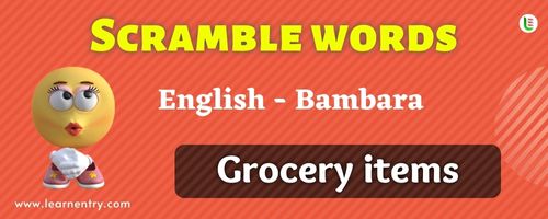 Guess the Grocery items in Bambara