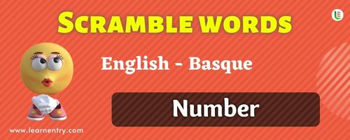 Basque Number Word Scramble Quiz | Learn Entry