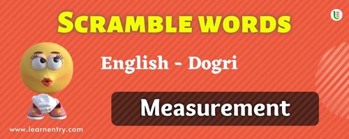 Guess the Measurement in Dogri