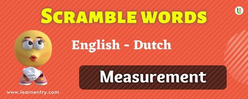 Guess the Measurement in Dutch