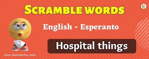 Guess the Hospital things in Esperanto