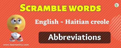 Guess the Abbreviations in Haitian creole