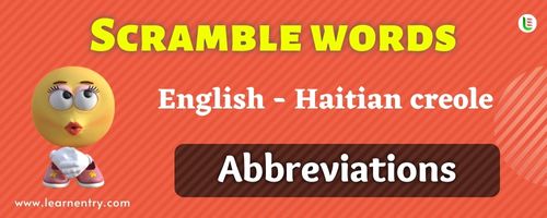 Guess the Abbreviations in Haitian creole