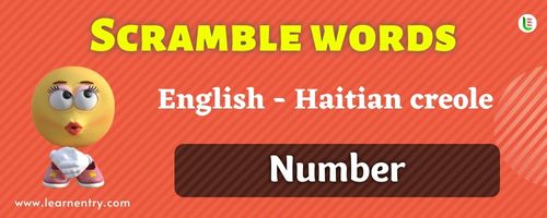 Haitian Creole Number Word Scramble Quiz | Learn Entry