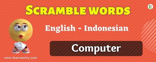 Indonesian Computer Word Scramble Quiz | Learn Entry