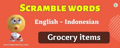 Guess the Grocery items in Indonesian