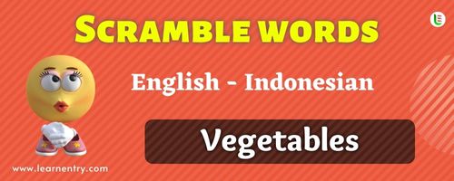 Guess the Vegetables in Indonesian