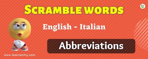 Guess the Abbreviations in Italian