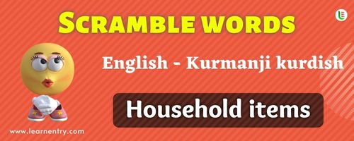 Guess the Household items in Kurmanji kurdish