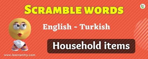 Guess the Household items in Turkish
