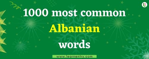 1000 most common Albanian words