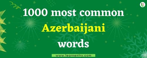 1000 most common Azerbaijani words