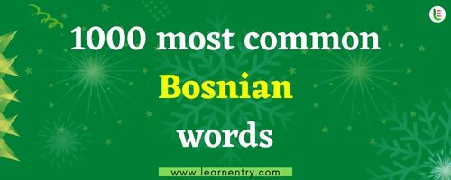 1000 most common Bosnian words