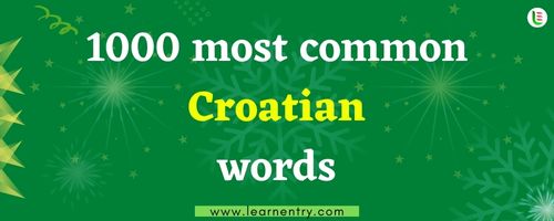 1000 most common Croatian words