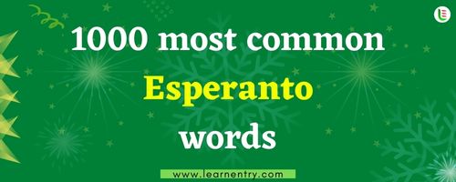 1000 most common Esperanto words