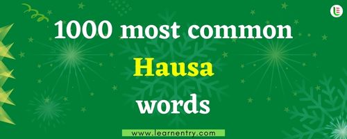 1000 most common Hausa words