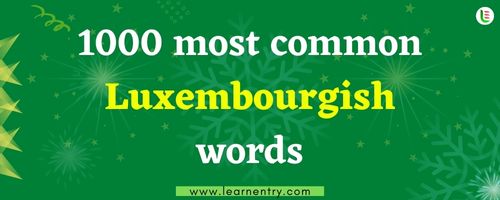1000 most common Luxembourgish words