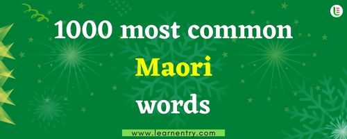 1000 most common Maori words