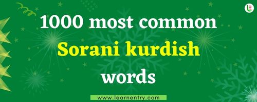 1000 most common Sorani kurdish words
