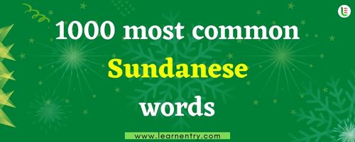 1000 most common Sundanese words