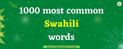 1000 most common Swahili words