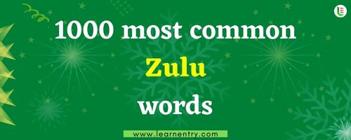 1000 most common Zulu words