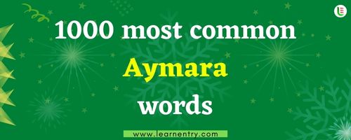1000 most common Aymara words