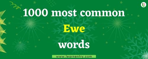 1000 most common Ewe words