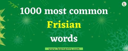 1000 most common Frisian words