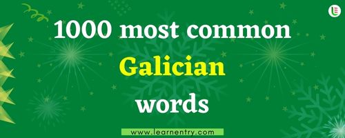 1000 most common Galician words