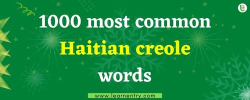 1000 most common Haitian creole words