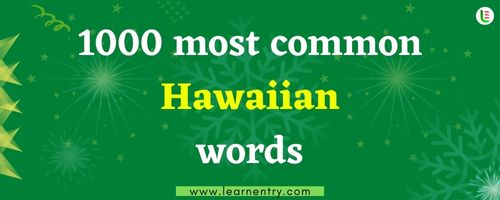 1000 most common Hawaiian words