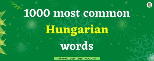 1000 most common Hungarian words