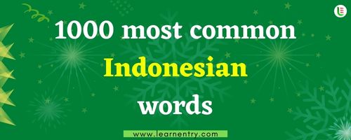 1000 most common Indonesian words