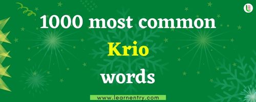 1000 most common Krio words