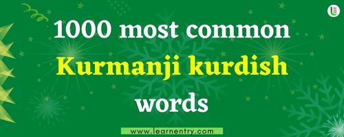 1000 most common Kurmanji kurdish words