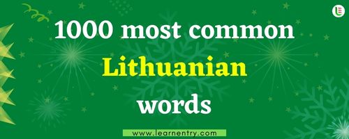 1000 most common Lithuanian words