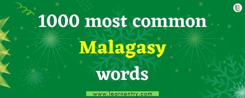 1000 most common Malagasy words