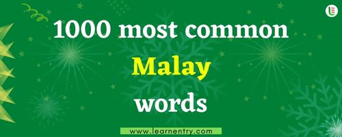 1000 most common Malay words